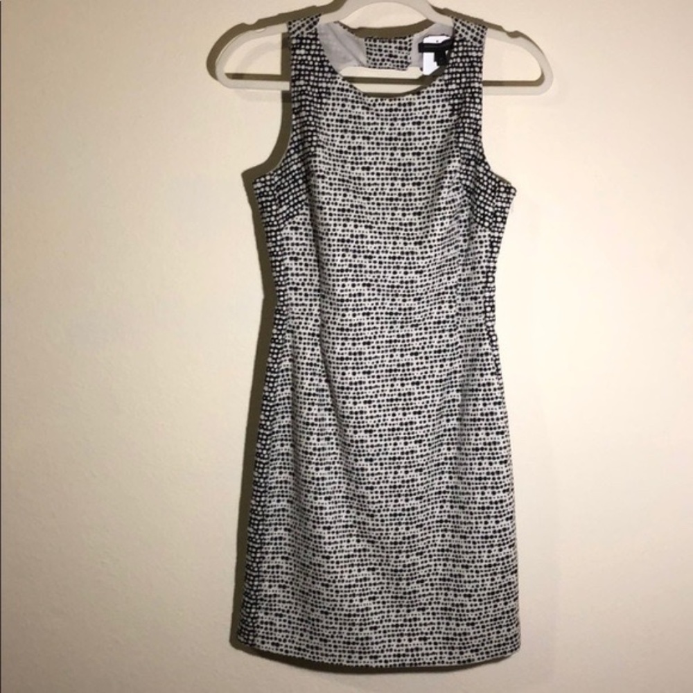 Banana Republic Black & White Sheath Dress Sz 0